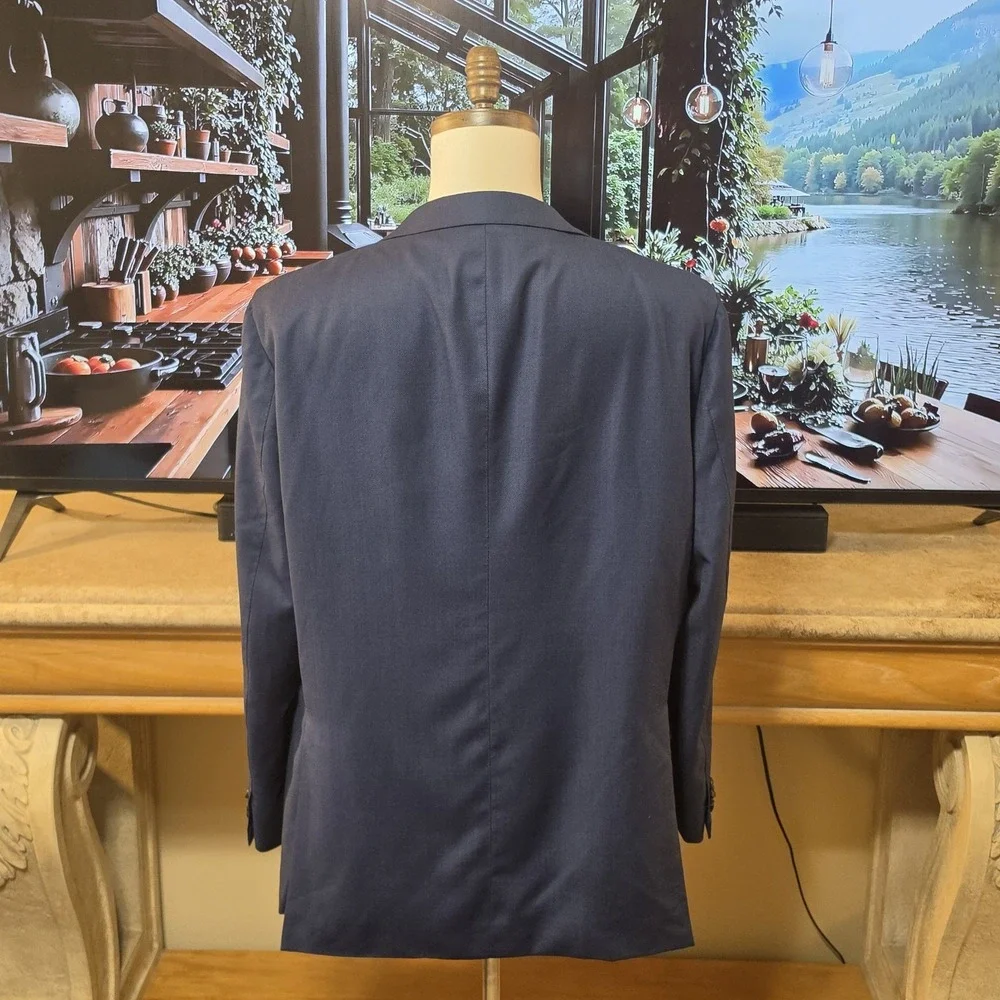 SUITSUPPLY 48R Mens Blue Blazer Jacket Sport Coat 2 Button Dual Vented Wool 58EU